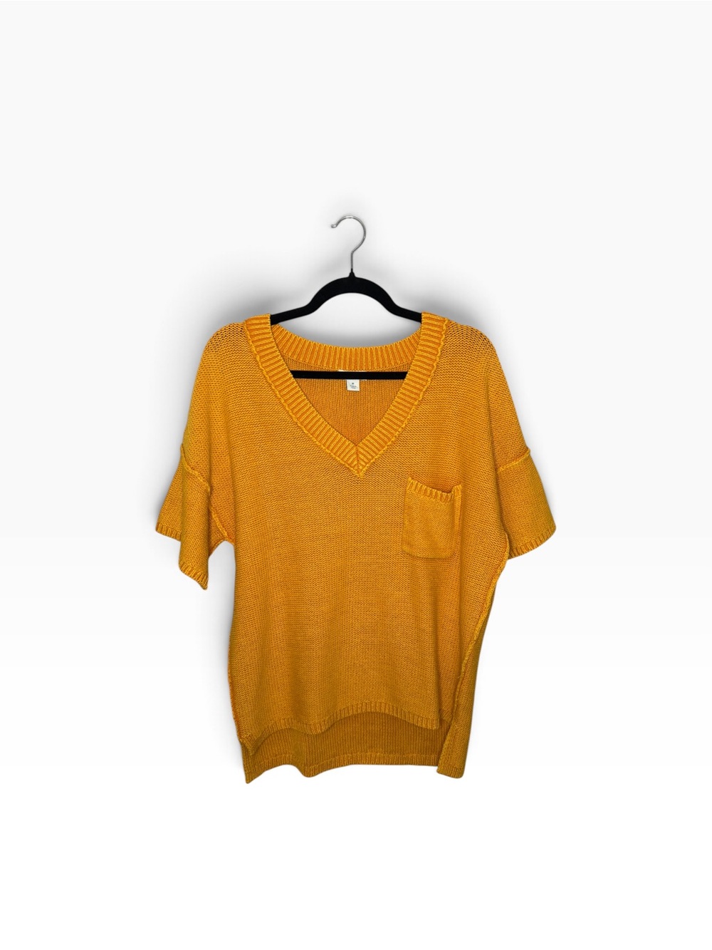 Sundance Much Loved Chunky Short Sleeve V Neck Sweater M